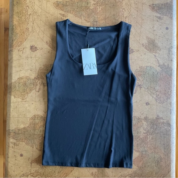Zara NWT Black Sleeveless Top - Picture 2 of 5